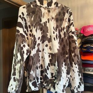 Abercrombie & Fitch Black and White Patterned Hoodie